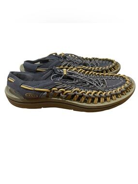 Keen Uneek Gray Gold Corded Outdoor Sport Sandals Men’s Size 10.5 Hiking Water